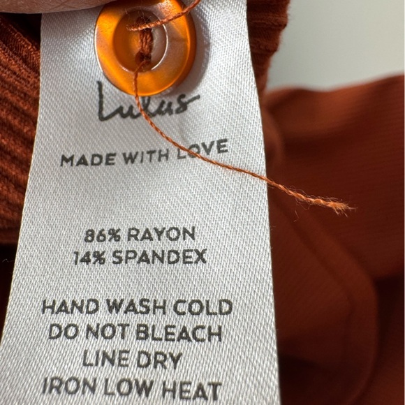 NWOT Lulu's Positive Influence Ribbed Short Sleeve Bodycon Dress, Size Small - Picture 6 of 6